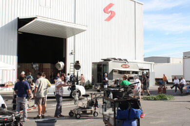 Wilmington NC Film Studios: Stage 10 at EUE/Screen Gems Studio with working crew